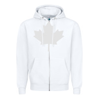 White canada maple Zipper Hoodie - linhVisuals