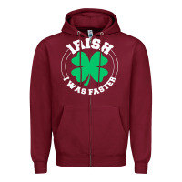 Burgundy irish i was faster Zipper Hoodie - linhVisuals
