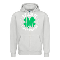Dove Grey irish i was faster Zipper Hoodie - linhVisuals