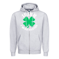 Heather Grey irish i was faster Zipper Hoodie - linhVisuals