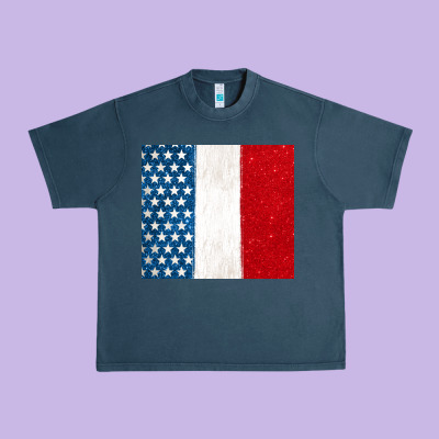 Custom Text American Flag(used Font 'doctrin Urban Heavy Tee Designed By Jasminsmagicworld
