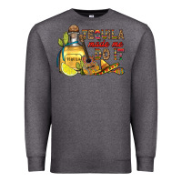 Charcoal Heather tequila made me do it Premium Sweatshirt - RanaPortraitStore