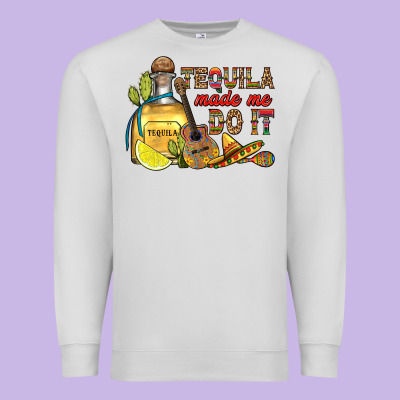 Tequila Made Me Do It Premium Sweatshirt Designed By Ranaportraitstore