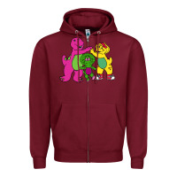 Burgundy barney legendary Zipper Hoodie - linhVisuals