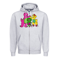 Heather Grey barney legendary Zipper Hoodie - linhVisuals