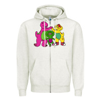 Oatmeal Heather barney legendary Zipper Hoodie - linhVisuals