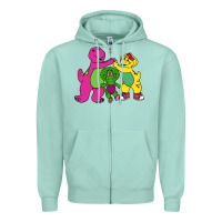 Seafoam barney legendary Zipper Hoodie - linhVisuals