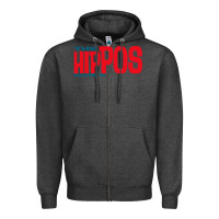 Charcoal Heather the hippos - heads are gonna roll Zipper Hoodie - linhVisuals