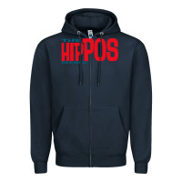 Navy the hippos - heads are gonna roll Zipper Hoodie - linhVisuals