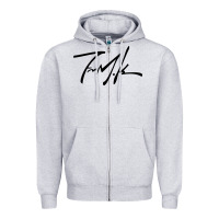 Heather Grey Kendrick lamar sign black Zipper Hoodie - linhVisuals