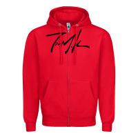 Red Kendrick lamar sign black Zipper Hoodie - linhVisuals