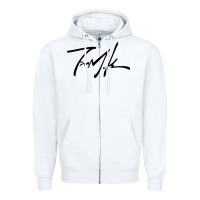 White Kendrick lamar sign black Zipper Hoodie - linhVisuals