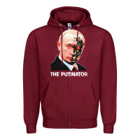 Burgundy official the putinator Zipper Hoodie - linhVisuals