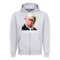 Heather Grey official the putinator Zipper Hoodie - linhVisuals