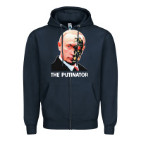 Navy official the putinator Zipper Hoodie - linhVisuals