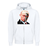 White official the putinator Zipper Hoodie - linhVisuals