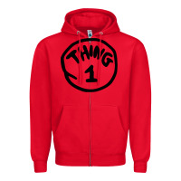 Red thing 1 thing 2 buddies lover Zipper Hoodie - linhVisuals