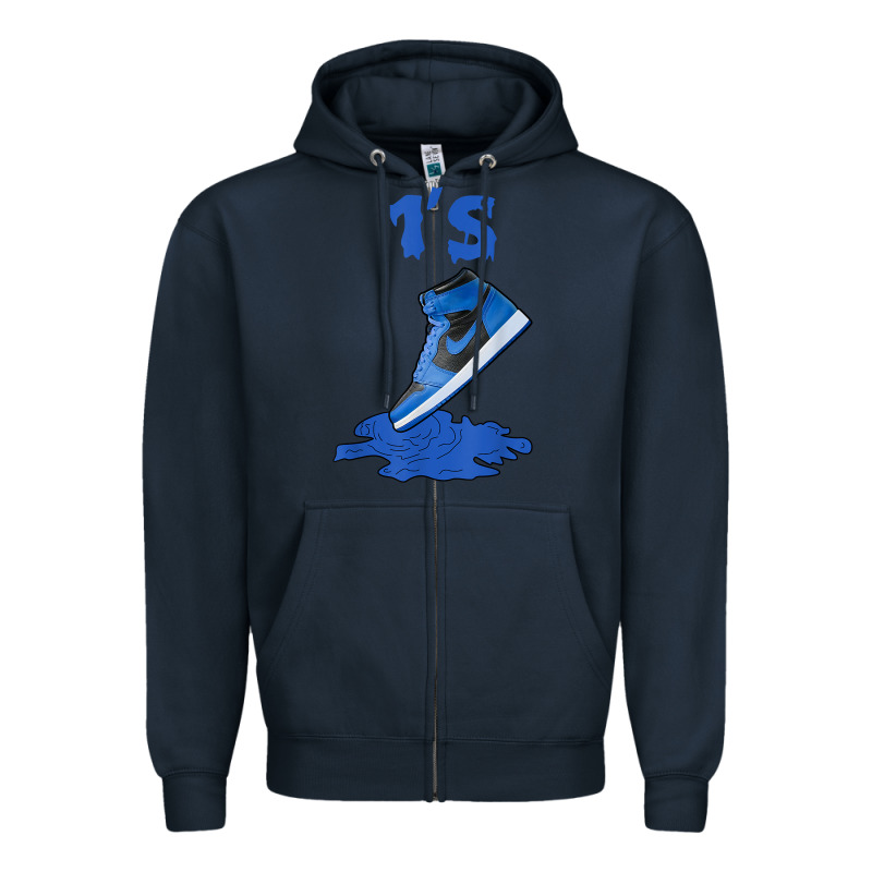1 Retro High Og Dark Marina Blue Tee Shoes Dripping Got Em T Shirt Zipper Hoodie by linhVisuals | Teevron