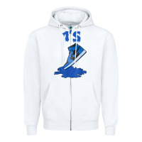 White 1 retro high og dark marina blue tee shoes dripping got em t shirt Zipper Hoodie - linhVisuals