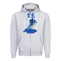 Heather Grey 1 retro high og dark marina blue tee shoes dripping got em t shirt Zipper Hoodie - linhVisuals