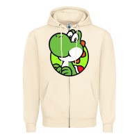 Sandshell Cartoon Yoshi Zipper Hoodie - linhVisuals