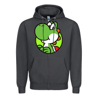 Smoke Cartoon Yoshi Zipper Hoodie - linhVisuals