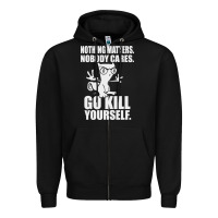 Black kill yourself classic foamy the squirrel Zipper Hoodie - linhVisuals