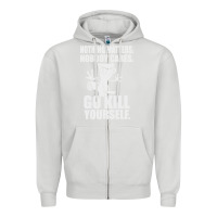 Dove Grey kill yourself classic foamy the squirrel Zipper Hoodie - linhVisuals