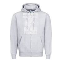 Heather Grey kill yourself classic foamy the squirrel Zipper Hoodie - linhVisuals