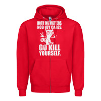 Red kill yourself classic foamy the squirrel Zipper Hoodie - linhVisuals