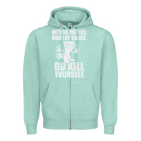 Seafoam kill yourself classic foamy the squirrel Zipper Hoodie - linhVisuals