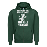 Sports Green kill yourself classic foamy the squirrel Zipper Hoodie - linhVisuals