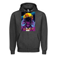 Charcoal Heather concert wrld Zipper Hoodie - linhVisuals