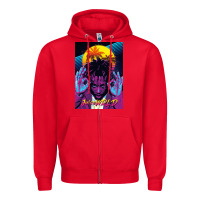 Red concert wrld Zipper Hoodie - linhVisuals