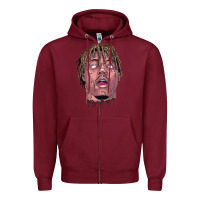 Burgundy art of juice rap Zipper Hoodie - linhVisuals