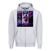 Heather Grey juice album music Zipper Hoodie - linhVisuals