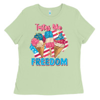 Matcha Tastes like freedom 4th of July Ladies Tee - FaDigitalArtStudio