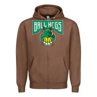 Chestnut ballhogs-Lovers Zipper Hoodie - linhVisuals