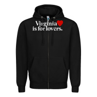 Black VIRGINIA IS FOR LOVERS Zipper Hoodie - linhVisuals