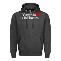 Charcoal Heather VIRGINIA IS FOR LOVERS Zipper Hoodie - linhVisuals