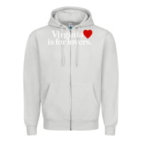 Dove Grey VIRGINIA IS FOR LOVERS Zipper Hoodie - linhVisuals