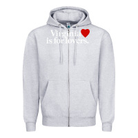 Heather Grey VIRGINIA IS FOR LOVERS Zipper Hoodie - linhVisuals