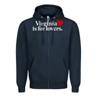 Navy VIRGINIA IS FOR LOVERS Zipper Hoodie - linhVisuals