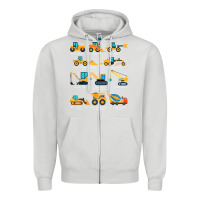 Dove Grey construction excavator vehicle boys builder heavy equipment t shirt Zipper Hoodie - linhVisuals