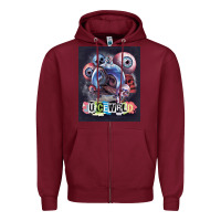Burgundy wrld legend of music rap Zipper Hoodie - linhVisuals