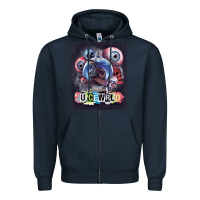 Navy wrld legend of music rap Zipper Hoodie - linhVisuals