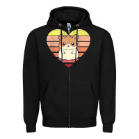 Black cute hamster design retro heart shape vintage t shirt Zipper Hoodie - linhVisuals
