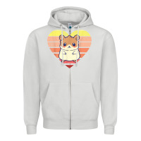 Dove Grey cute hamster design retro heart shape vintage t shirt Zipper Hoodie - linhVisuals