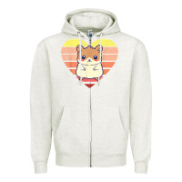 Oatmeal Heather cute hamster design retro heart shape vintage t shirt Zipper Hoodie - linhVisuals