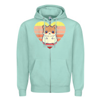 Seafoam cute hamster design retro heart shape vintage t shirt Zipper Hoodie - linhVisuals